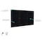 Ghent Enclosed Bulletin Board, 3 Door, Rcycl, Walnut Frame, 4 ft H x 8 ft W, Black PN34896TR-BK - alternate 2